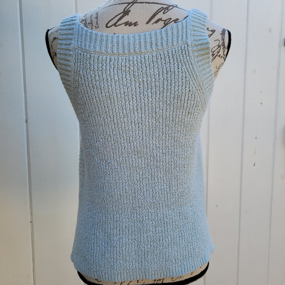 J.Crew Point Sur Mint Pastel Green Knit Tank Top Quiet Luxury Size M - Picture 8 of 10